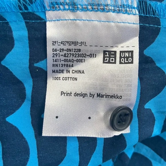 Marimekko x Uniqlo Cotton Shift Dress size Small - Picture 9 of 10